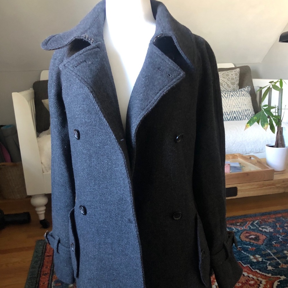 J. Crew Stadium Cloth Nello Gori Gray Wool Coat